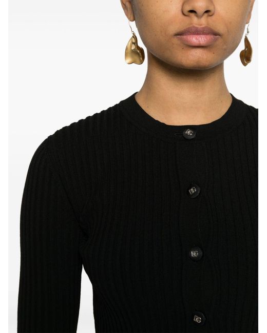 Dolce & Gabbana Cropped Vest Met Logo-reliëf in het Black