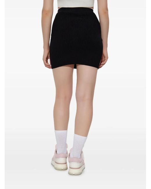 Amiri Geribbelde Mini-Rok in het Black