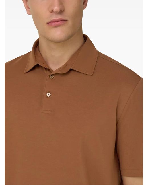 Boggi Brown Buttoned Polo Shirt for men