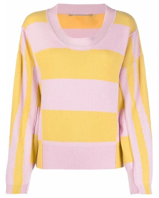Stella McCartney Pink Stripe-Print Jumper
