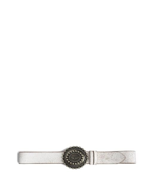 Zadig & Voltaire White Santa Fe Belt
