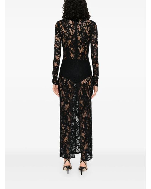 MANURI レース ドレス Black