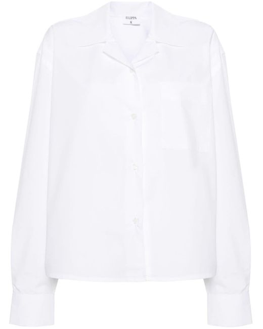 Camisa con cuello cubano Filippa K de color White