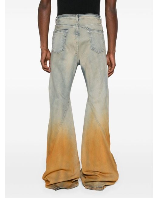 Rick Owens Gray Ombré-effect Bootcut Jeans for men