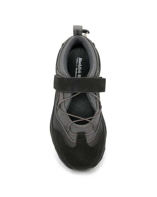 Rockfish Black Touch-Strap Mesh Trainers