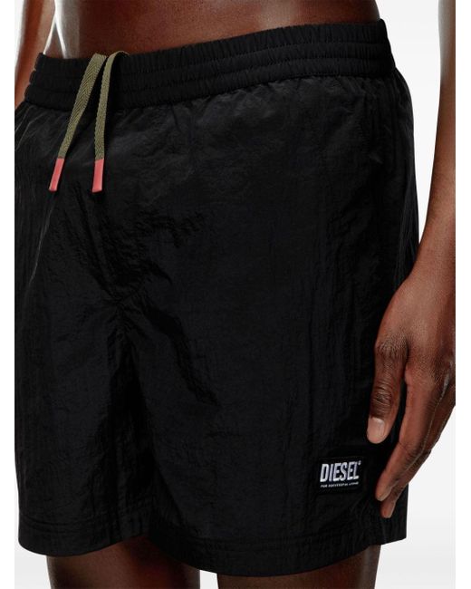 DIESEL Black Bmbx-rio-41cm-parachute Swim Shorts for men