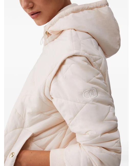 Liu Jo Natural Quilted Hooded Jacket