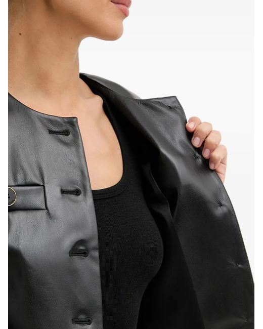 Guess Black Buttoned-Detail Jacket