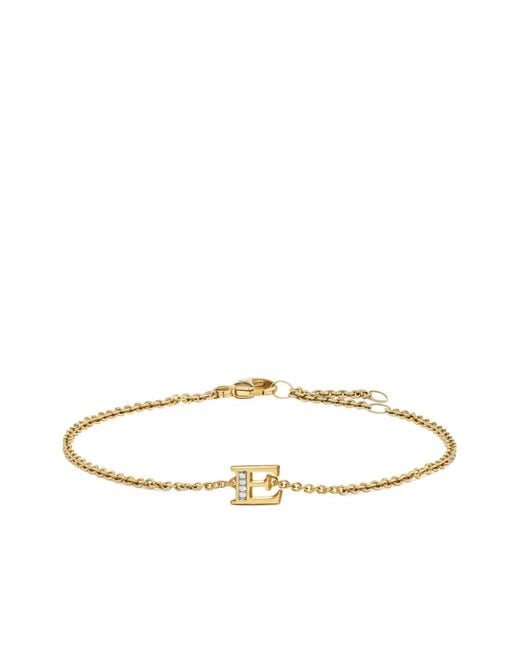 David Yurman White 18K Petite Pavé Initial Diamonds Bracelet