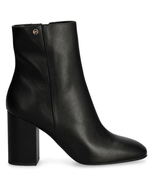 MICHAEL Michael Kors Black Leather Ankle Boots