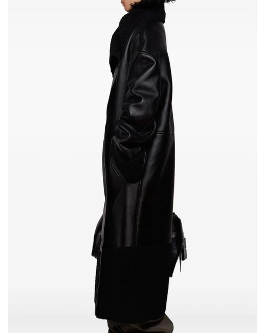 Entire studios Black Shearling Long Coat