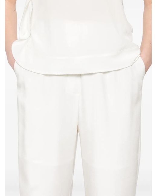 Peserico White Tapered Trousers