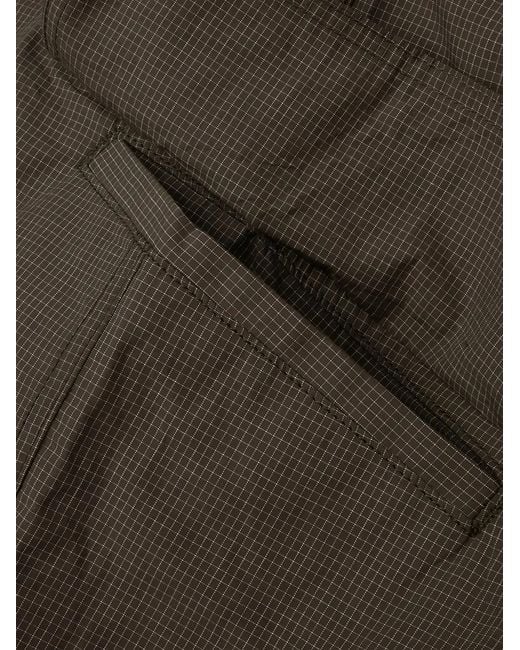 NAHMIAS Gray Checkered Cargo Pants for men