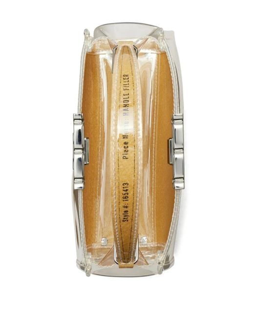 Bolso satchel Eleanor Clear mini Tory Burch de color Metallic