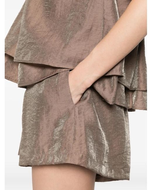 ELEH Brown Elasticated Shorts