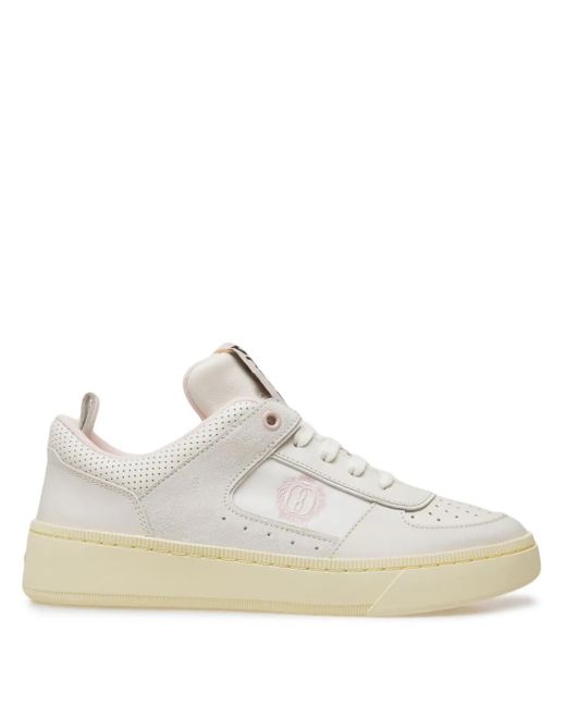 Bally White Riweira Low-Top Leather Sneakers