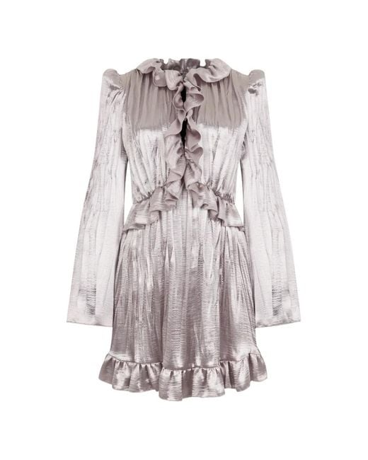 Philosophy Di Lorenzo Serafini Women's White Ruffled Dress Philosophy Di Lorenzo Serafini Women's White Ruffled Dress