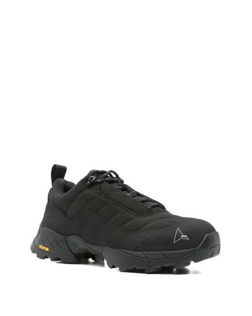 Roa Black Quilted Lace-Up Sneakers