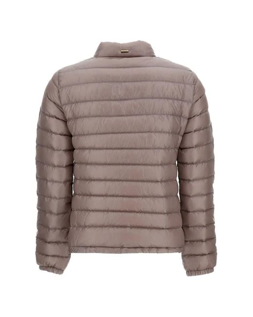 Herno Pink Zip-Up Quilted Jacket