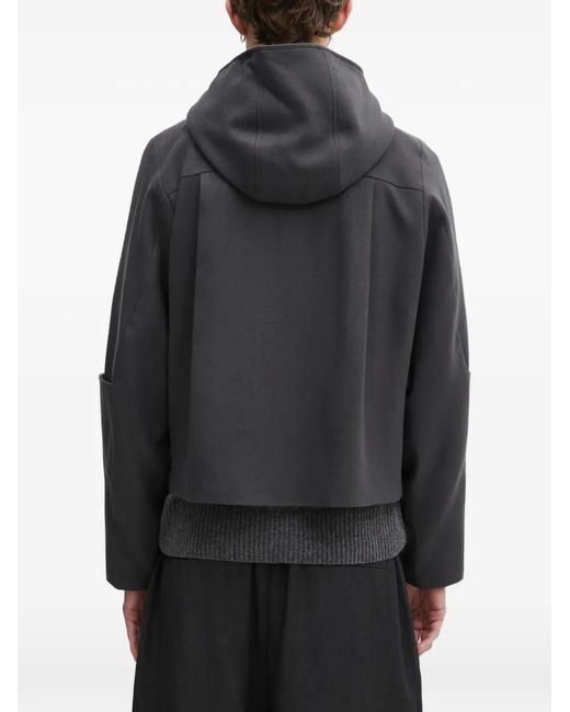 Adererror Gray Hooded Zip Jacket for men
