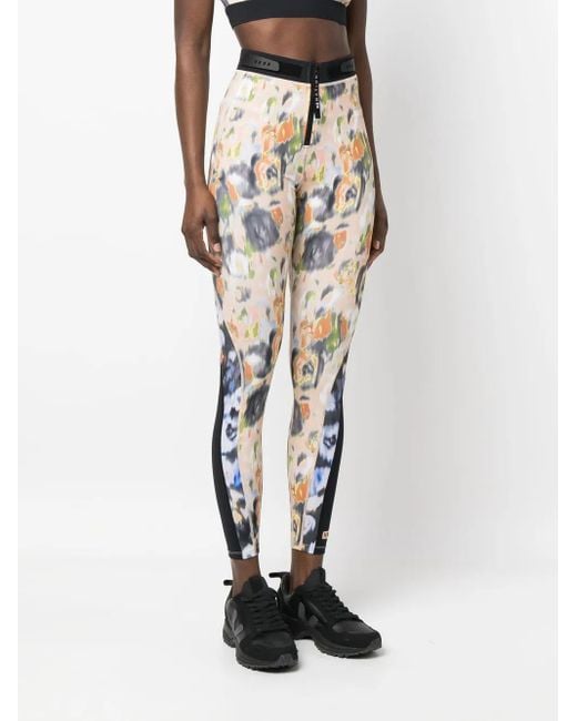 P.E Nation Natural Graphic-Print High-Waisted Leggings