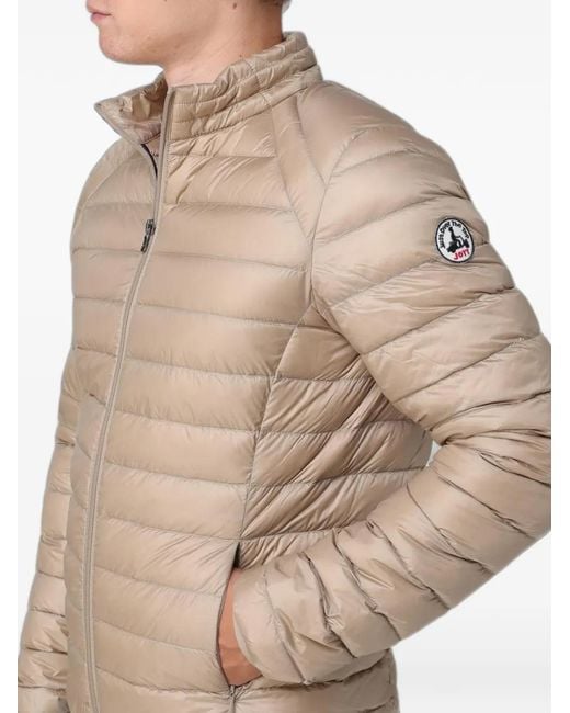 J.O.T.T Blue Quilted Logo-Patch Jacket for men