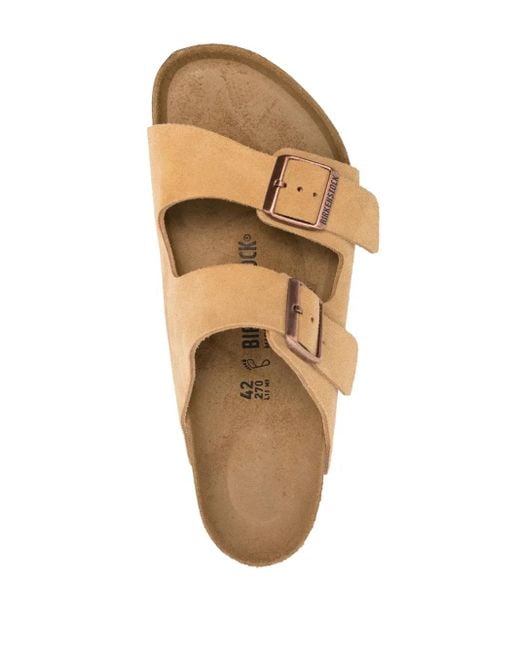 Birkenstock Natural Double-Strap Suede Sandals for men