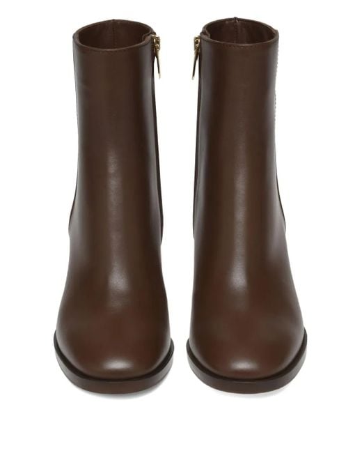 Gianvito Rossi Brown 60Mm Santiago Block-Heel Ankle Boots