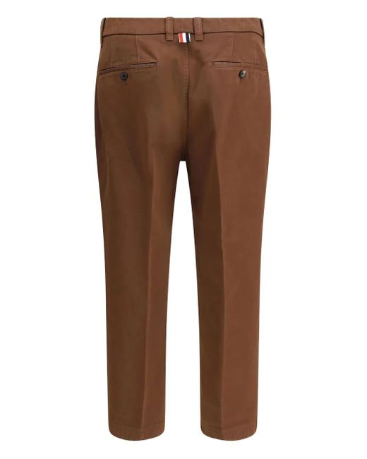 Thom Browne Brown Utility Chinos for men