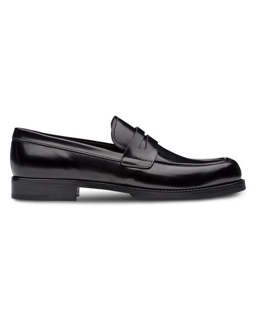 Prada Black Brushed Loafers for men