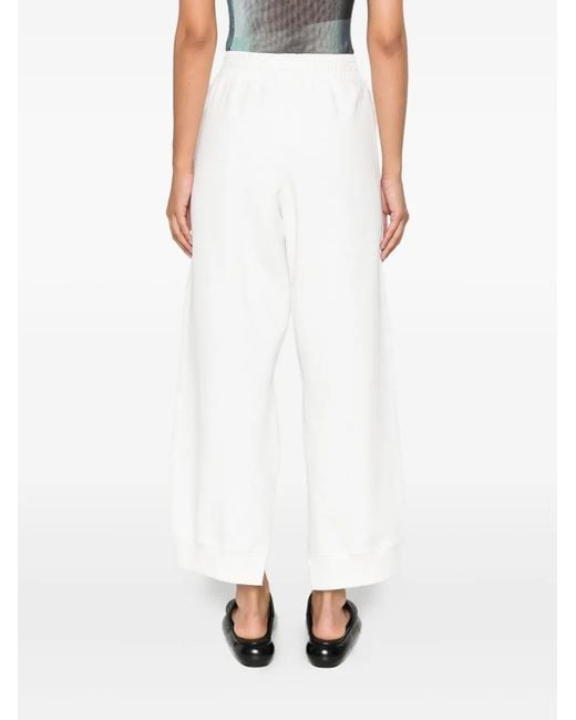 MM6 by Maison Margiela White Number-Print Track Pants
