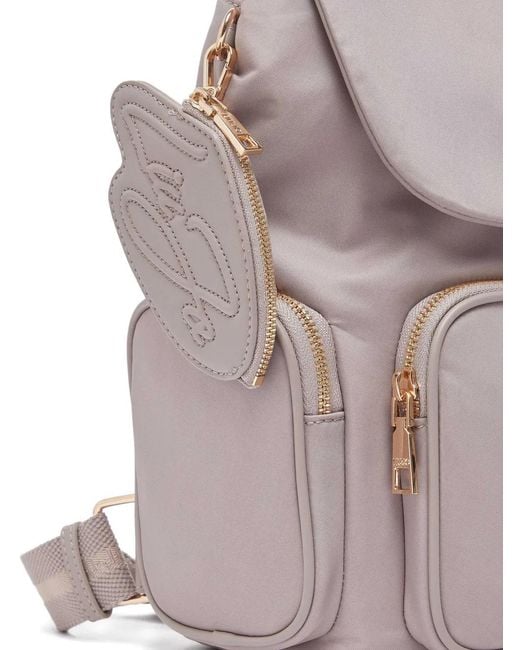 Liu Jo Gray Zip-Pocket Backpack