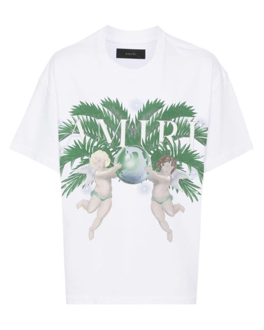 T-shirt con stampa grafica di Amiri in White da Uomo