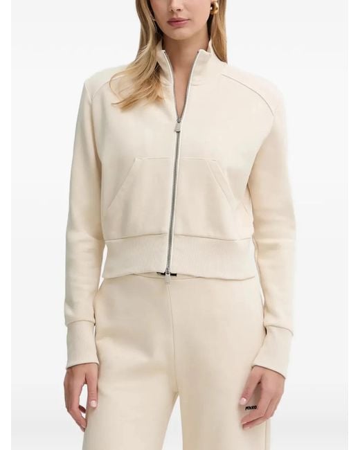 Pinko Natural Veste Zippée À Col Montant