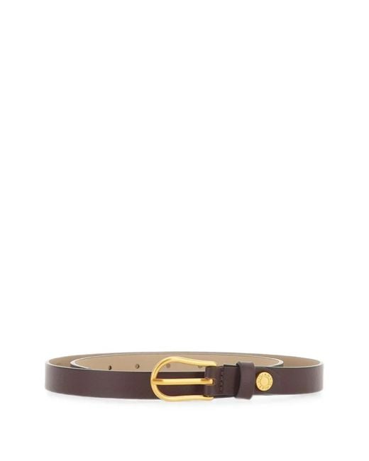 Gianni Chiarini White Logo Leather Belt