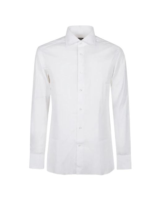 Zegna White Cotton Shirt for men