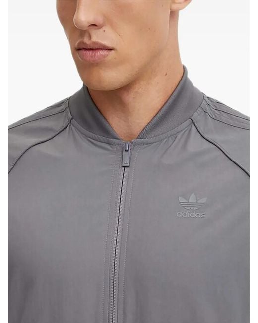 Adidas Gray Logo Detail Jacket for men