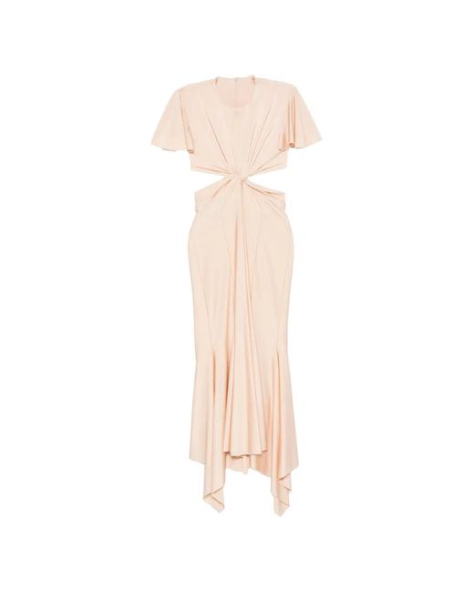 Philosophy Di Lorenzo Serafini White Cut-Out Twist-Detail Dress