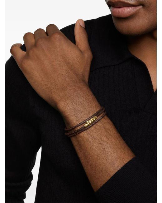 David Yurman Metallic 18K Chevron Triple Wrap Bracelet for men