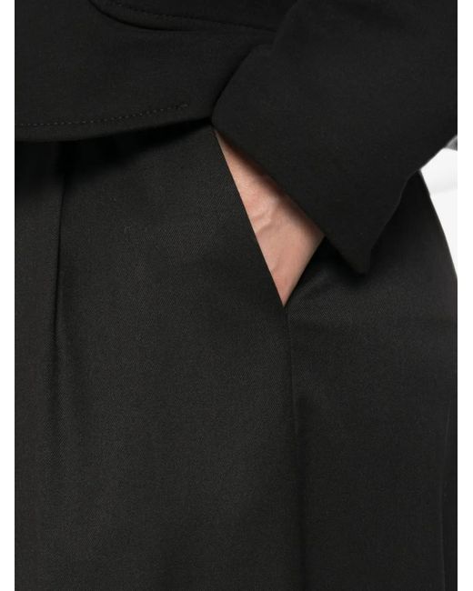 ERMANNO FIRENZE Black Pleated Palazzo Pants