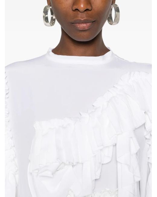 ALAINPAUL White Ruffled Top