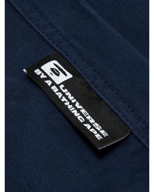 Aape By A Bathing Ape Blue Straight-Leg Cotton Trousers for men