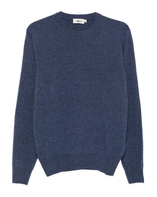Altea Blue Crew-Neck Sweater for men