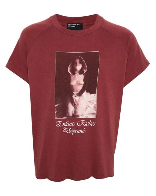 Enfants Riches Deprimes Whisper Photograph-print T-shirt in Red