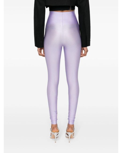 ANDAMANE Purple Stretch-design leggings
