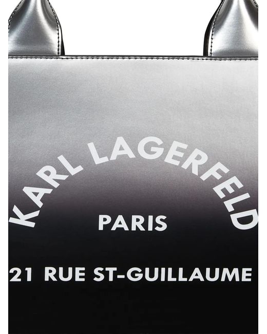 Karl Lagerfeld Black Cabas Carré Rue St Guillaume Médium