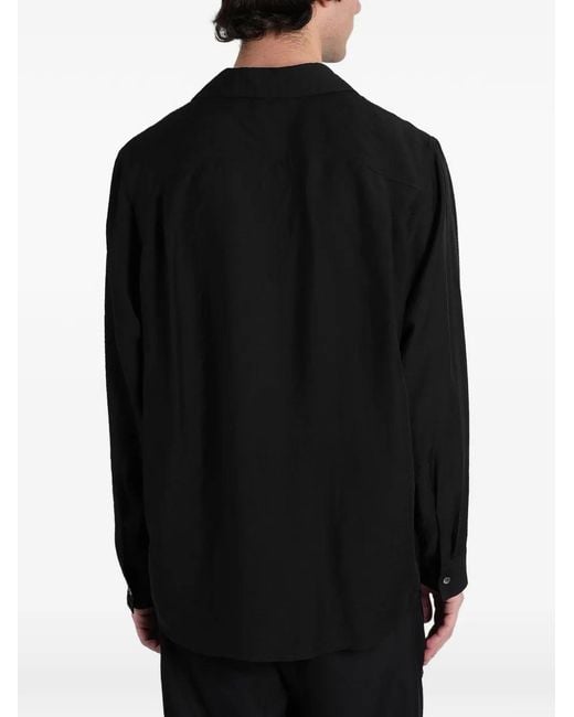 Attachment Black D-Ring Flap-Pocket Shirt for men