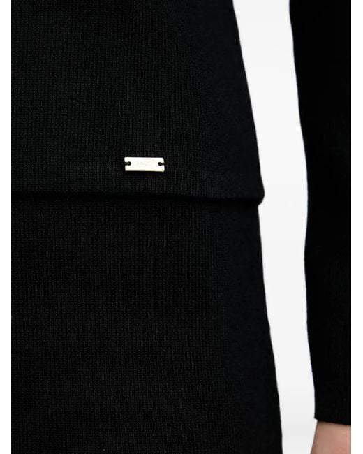 GAUDI Black Button-Fastening V-Neck Cardigan