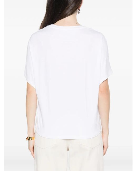 Majestic Filatures White Crew-Neck T-Shirt