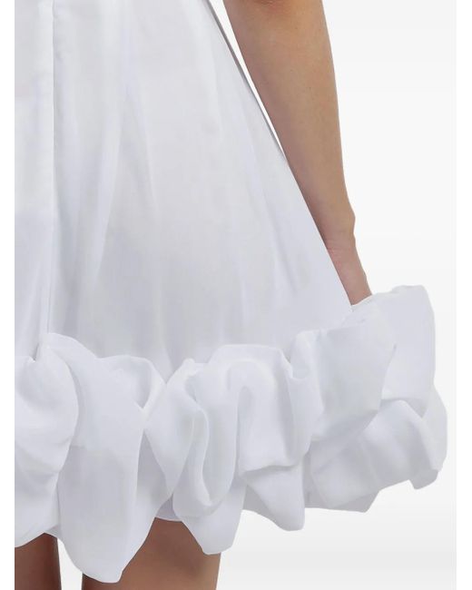 POST MERIDIEM White Backless Bustier Mini Dress